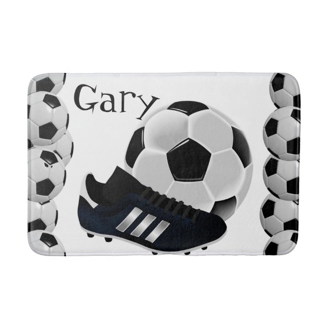 Fotboll Ball Bathroom Bath Mat Badrumsmatta (Framsidan)