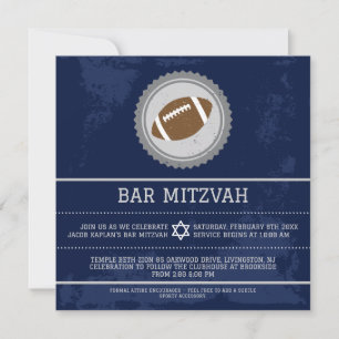 Fotboll Bar Mitzvah-inbjudan Sporttema Inbjudningar