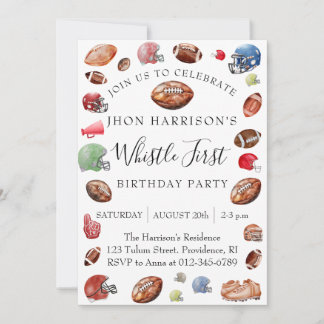 Fotboll Barns födelsedag Party Inbjudningar