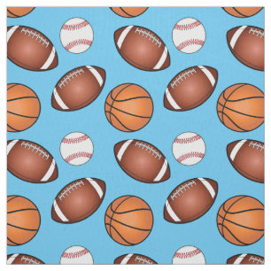 Fotboll-, basket- och baseballkärlek tyg
