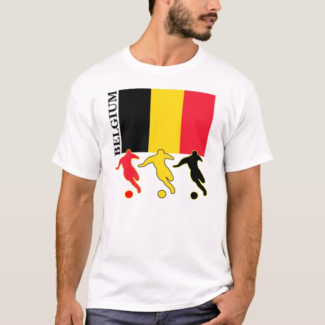 Fotboll Belgien Tee Shirt (Framsida)