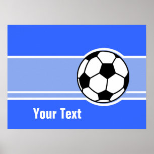 Fotboll, blå poster