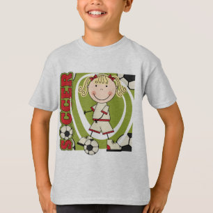 FOTBOLL - blonda flickaT-tröja och gåvor Tee Shirt