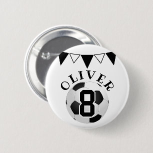 Fotboll Boll Bunting Flaggor Barns födelsedag Knapp