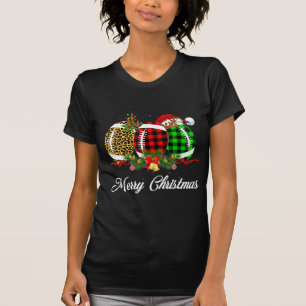 Fotboll Boll jul Leopard Red Play Santa Ha T Shirt