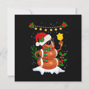 Fotboll boll Snögubbe Santa Hat God jul Inbjudningar