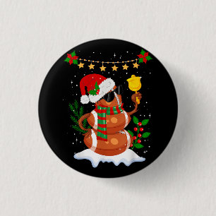 Fotboll boll Snögubbe Santa Hat God jul Knapp