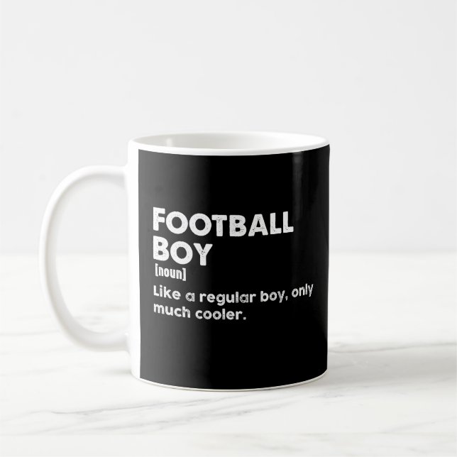 Fotboll Boy Funny Definition Football Älskare Kaffemugg (Vänster)