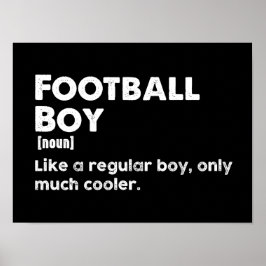 Fotboll Boy Funny Definition Football Älskare Poster
