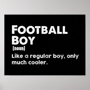 Fotboll Boy Funny Definition Football Älskare Poster