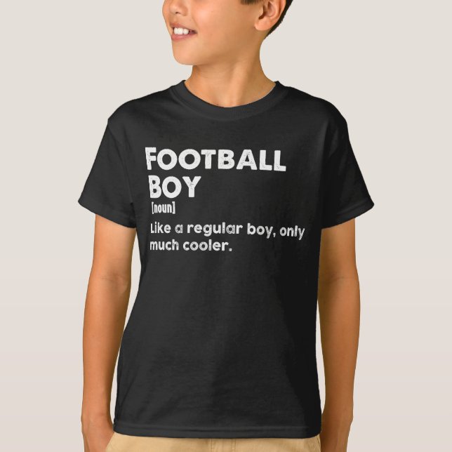 Fotboll Boy Funny Definition Football Älskare T Shirt (Framsida)