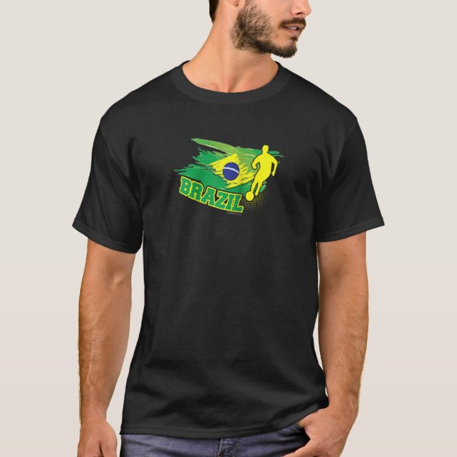 Fotboll Brasilien Brasiliansk National Team Pla T Shirt (Framsida)