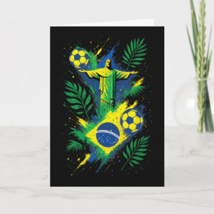 Fotboll Brasilien Fotboll Kristus Rio Kultur Kort