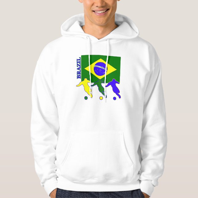 Fotboll Brasilien Sweatshirt Med Luva (Framsida)