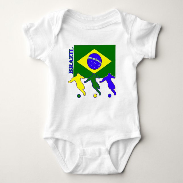 Fotboll Brasilien T Shirt (Framsida)