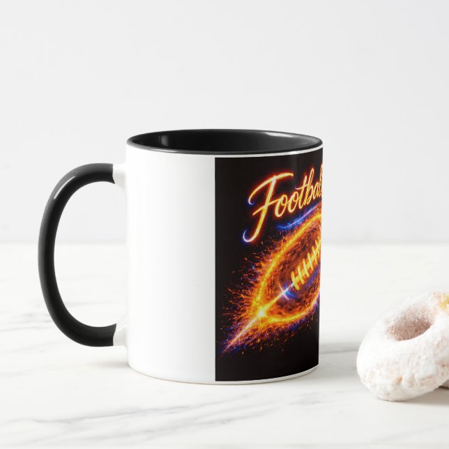 Fotboll Bring the Heat Wrap Around Mugg Design | F (Med munk)