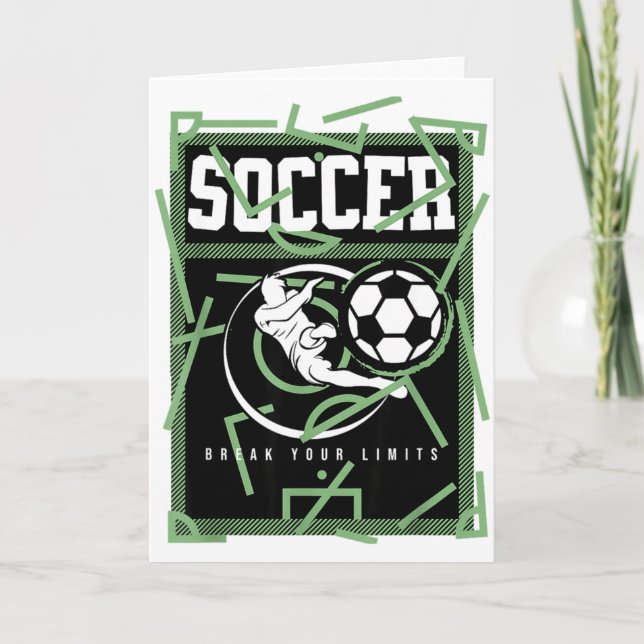 Fotboll Bryt Dina Gränser Attityd T Tröja  Kort (Framsida)