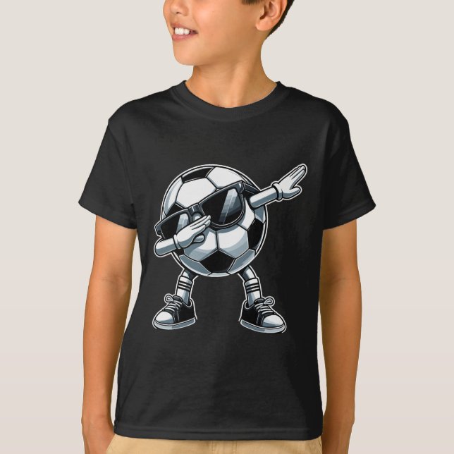 Fotboll Byll Dabbing Rolig Fotbollsspelare Fotboll T Shirt (Framsida)