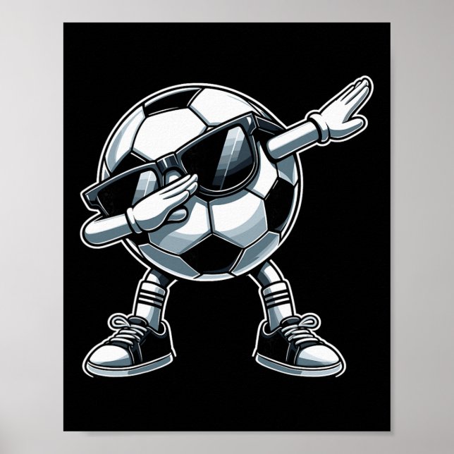 Fotboll Byll Dabbing Rolig Sportspelare Fotboll  Poster (Framsidan)