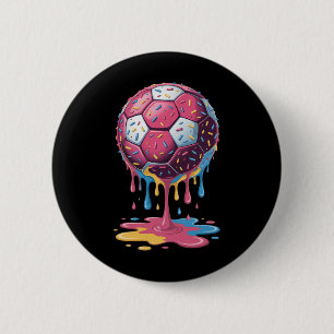 Fotboll Byll Drip Glass Drip Män Kvinnor Spel Soc Knapp