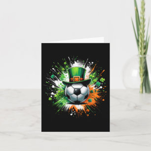 Fotboll Byll Leprechaun Hatt Irländsk Shamrock Pat Kort