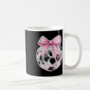 Fotboll Byll Rosa Coquette Bow Dainty Band Flickor Kaffemugg