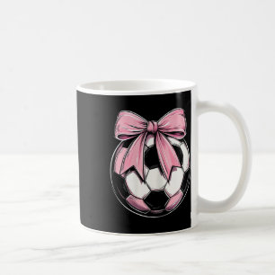 Fotboll Byll Rosa Coquette Bow Dainty Band Flickor Kaffemugg