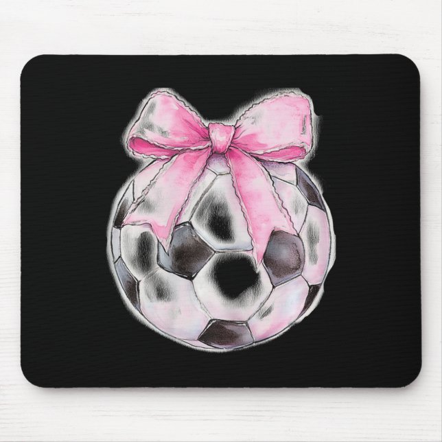 Fotboll Byll Rosa Coquette Bow Dainty Band Flickor Musmatta (Framsidan)