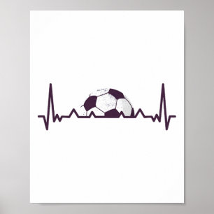 Fotboll Bylls Spel Taining Sport Fotboll Hjärtbeat Poster