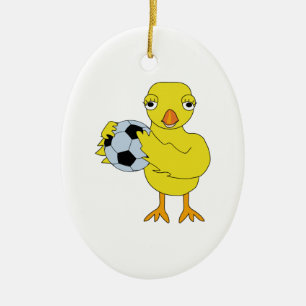 Fotboll, Chick Julgransprydnad Keramik