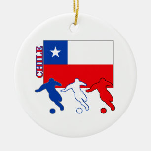 Fotboll Chile Julgransprydnad Keramik