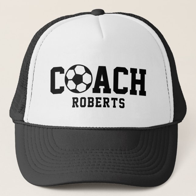 ⚽️/fotboll COACH [eget namn] Keps (Framsida)