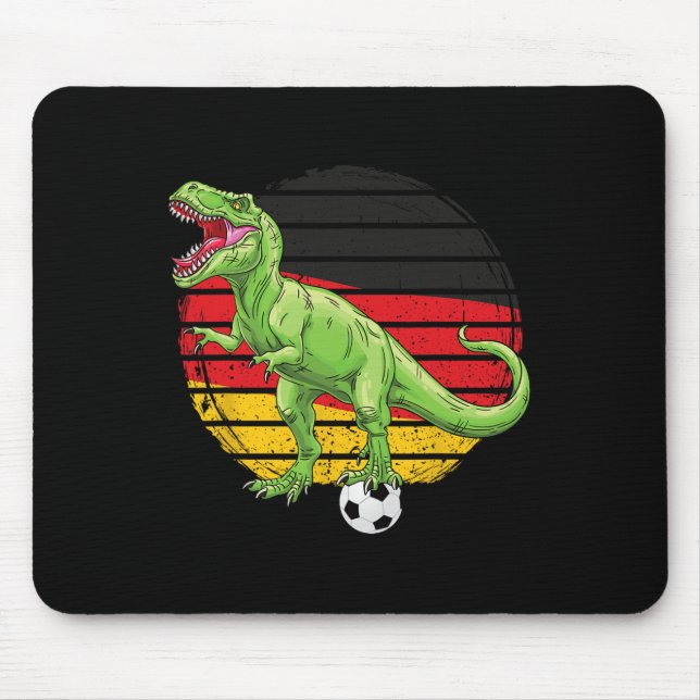 Fotboll Dino Trex tyskt tröja Tyskland Flagga Fotb Musmatta (Framsidan)