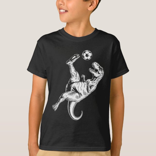 Fotboll Dinosaurie Barn Pojkar Män Fotboll  T Shirt (Framsida)