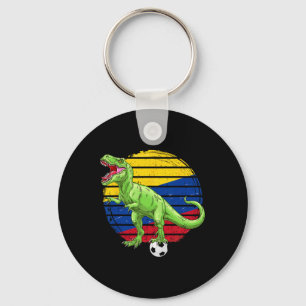 Fotboll Dinosaurie Trex Colombia Flagga Pojkar Fli Nyckelring