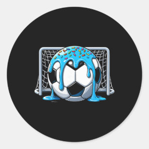 Fotboll Drip Glass Drip Fotboll Pojkar Flickor Fot Runt Klistermärke