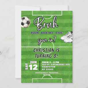 Fotboll, du i tonårspojken på födelsedagen inbjudningar