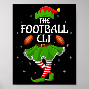 Fotboll Elf-julfamiljen Flickor Kvinnor Elf Squa Poster