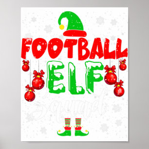 Fotboll ELF Squad Roligt jul ELF fotbollsspel Poster