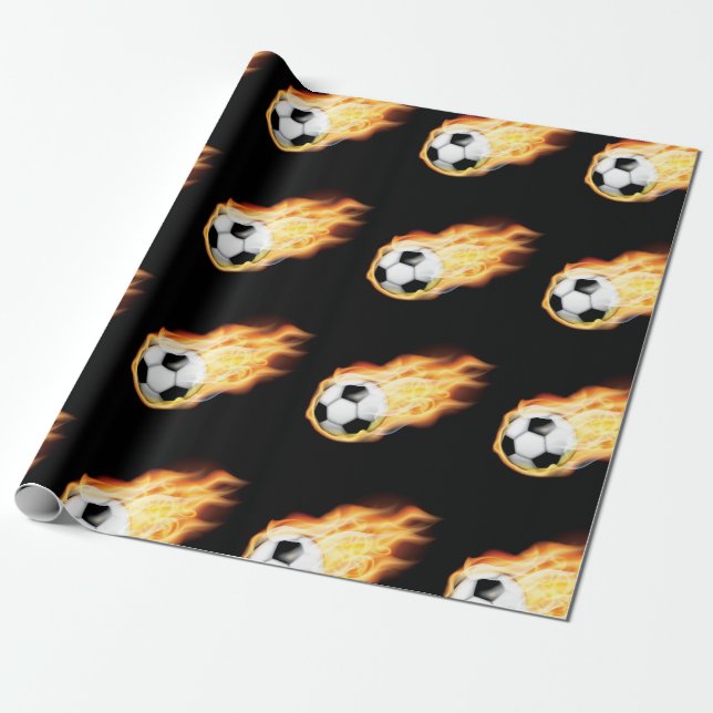 Fotboll eller fotboll presentpapper (Utrullad)