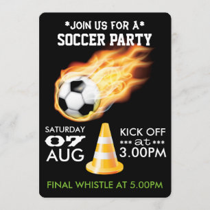 Fotboll eller Party Inbjudningar