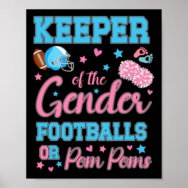 Fotboll eller rumstemperatur (POM) för Gender Ba Poster (Framsidan)