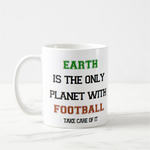Fotboll, endast jord kaffemugg