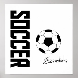 Fotboll Essentials (svart) Poster