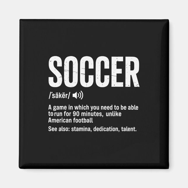 Fotboll Ett spel där du måste kunna springa  Magnet (Framsidan)