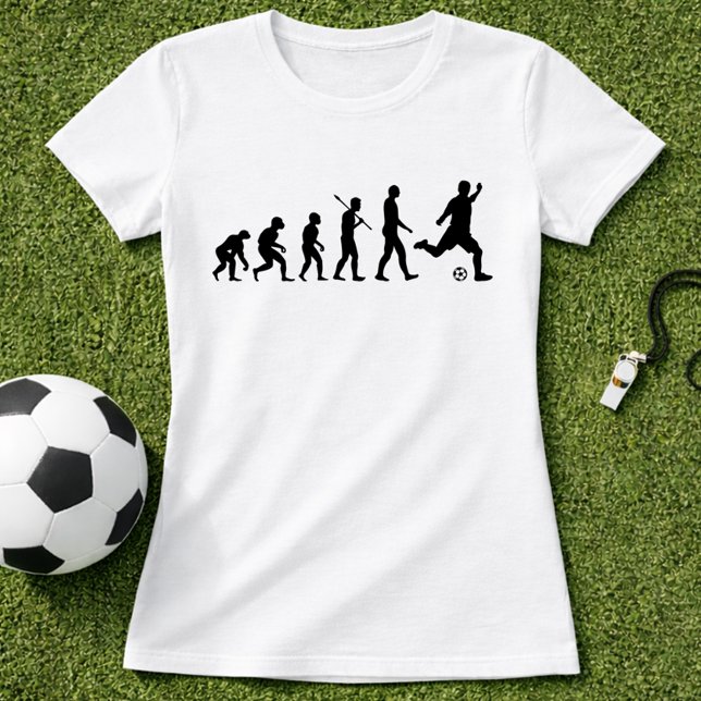 Fotboll Evolution Silhuett; Fotboll Evolution T Shirt (Skapare uppladdad)