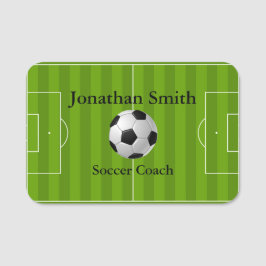 Fotboll Fält Boll Design Namn bricka Namnbricka