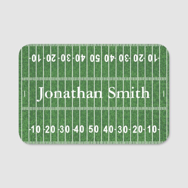 Fotboll Fält Design Namn bricka Namnbricka (Framsida)