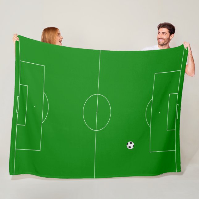 Fotboll fält fleecefilt (På plats)