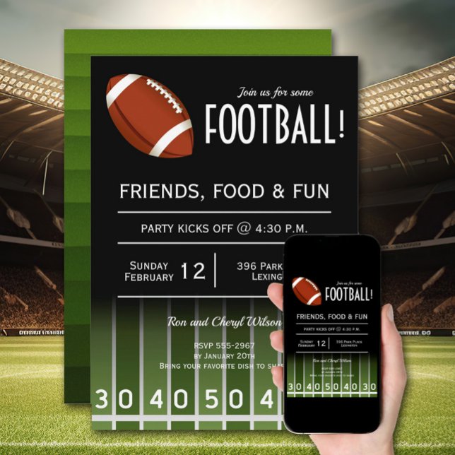 Fotboll Fält Inbjudningar (Order as an INSTANT DOWNLOAD to send digitally, order PRINTED or both!)